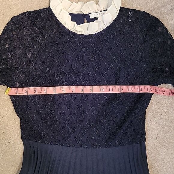 Sandro black lace fit and flare dress - Picture 7 of 14